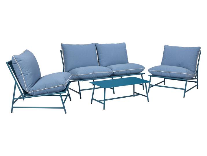 Home and More Lounge-Set Forks Blau
