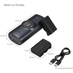 SmallRig 5695 Portable Charger Case Kit for LP-E6P Batteries (Kamera Akku Ladegerät), Kamera Stromversorgung, Schwarz