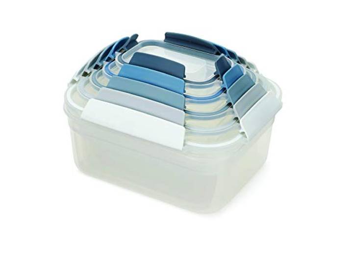 Joseph Joseph 81108 Frischhaltedosen-Set mit verschließbaren, luftdichten und auslaufsicheren Deckeln, Kunststoff, Himmelblau