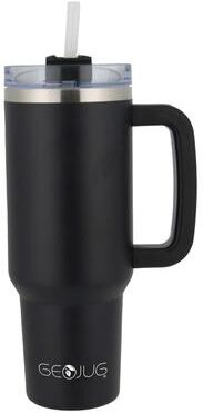 Brentwood 40oz Insulated Stainless Steel Tumbler Cup in Black with Handle