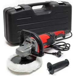 Wiltec, Schleifmaschine + Poliermaschine, Poliermaschine Schleifmaschine 1500W bis 3000U/min 6-stufig Set im Koffer (Exzenterpolierer)