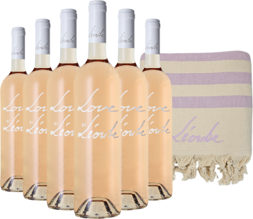 Château Léoube Pack 6 Flaschen Love by Léoube Rosé 2025 + 1 Fouta Léoube - Gratis - 4.5L