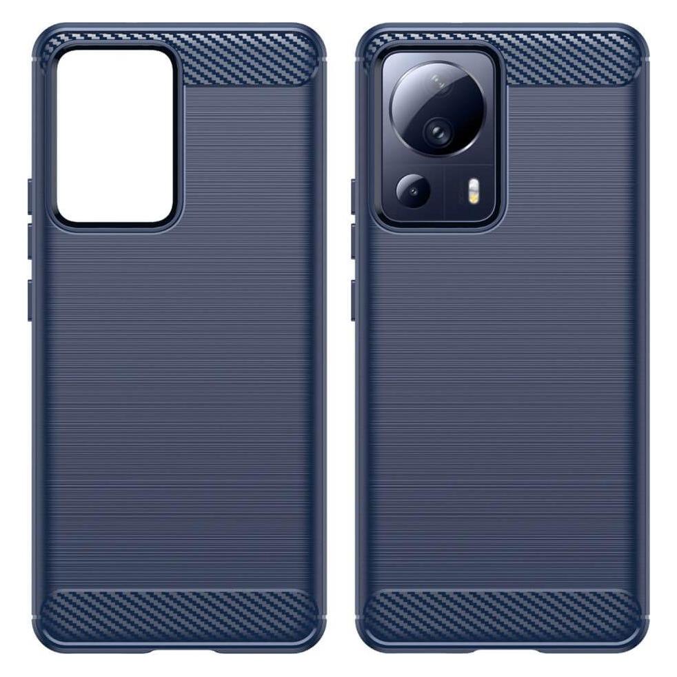 Cover-Discount Xiaomi 13 Lite - Metall Carbon Look Hülle blau (Xiaomi 13 Lite) (660125640B)