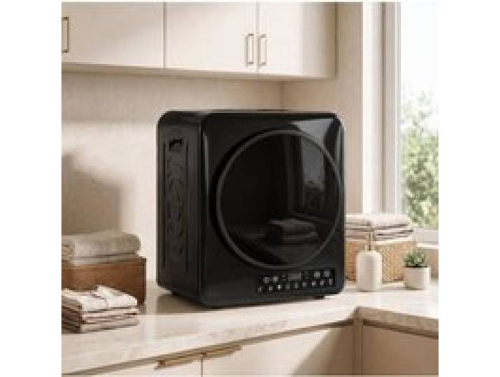 IVMEU Sèche-linge compact à évacuation 5 kg Noir écran tactile LED capteur d’humidité 1000 W