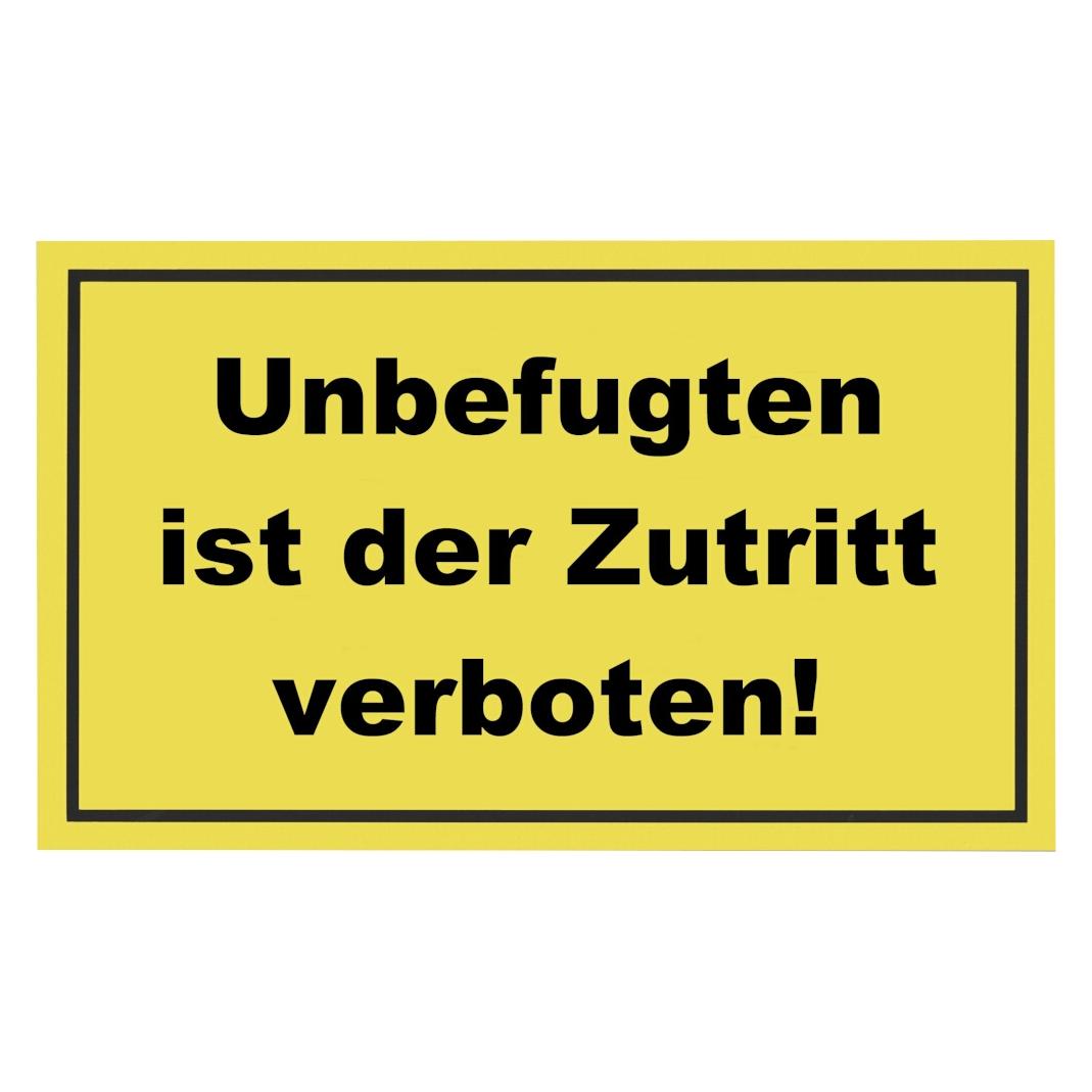 Meister Hinweisschild "Unbefugten ist der Zutritt verboten" rot, 25 x 40 cm aus Kunststoff (WU0500500)