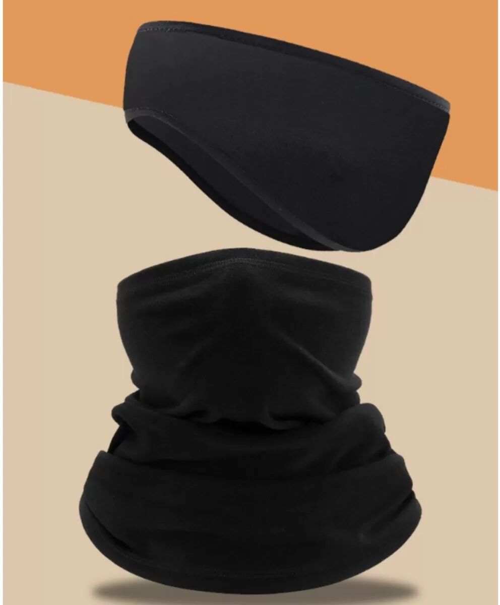 INF Ensemble Masque Thermique de Cyclisme d'Hiver - Guêtre Polaire et Chauffe-Oreilles