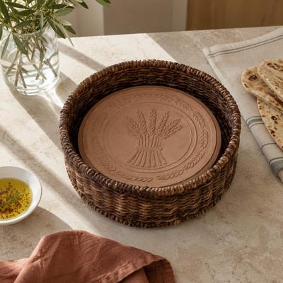 Eangee Home Design Bread Warmer Round Wheat Shock Unlidded Brown