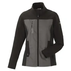 Damen Stretch-Hybridjacke "Norit" - 36 - schiefer/schwarz