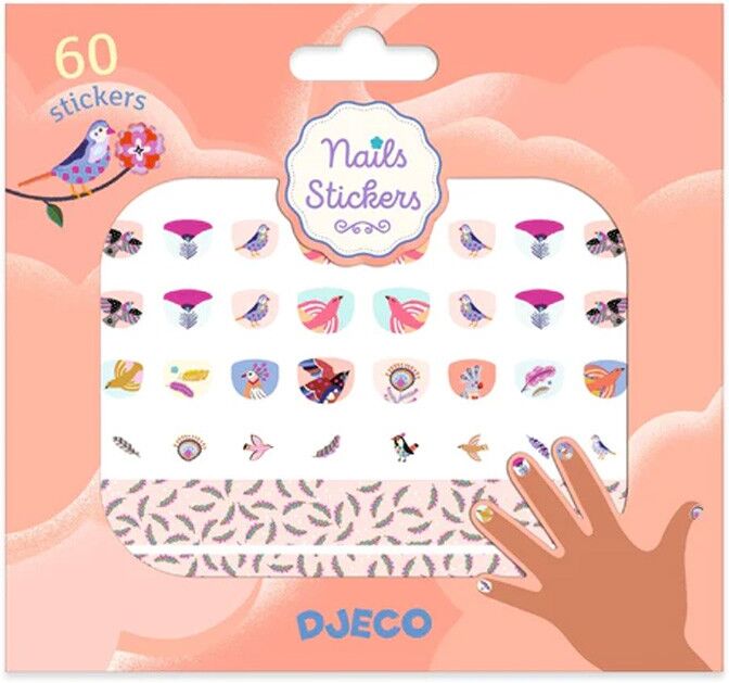 60 Nails Stickers Plumes - Djeco
