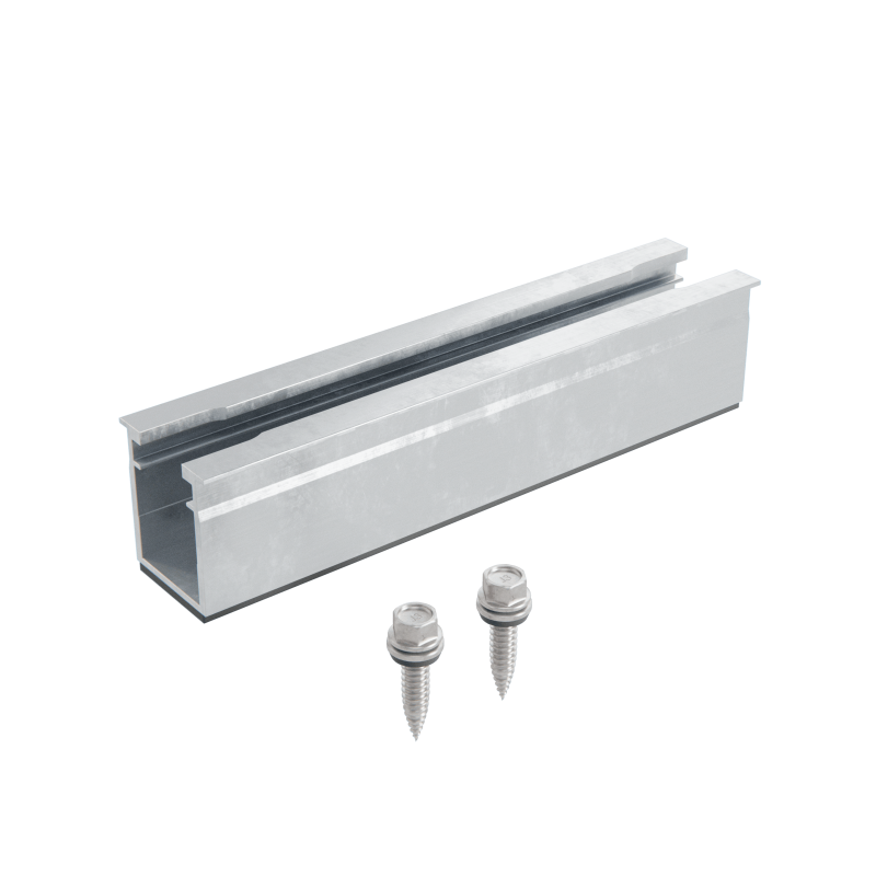 Alumero EasyBRACKET Trapezblech Kurzschiene 2.1 T, Länge 150 mm 25665