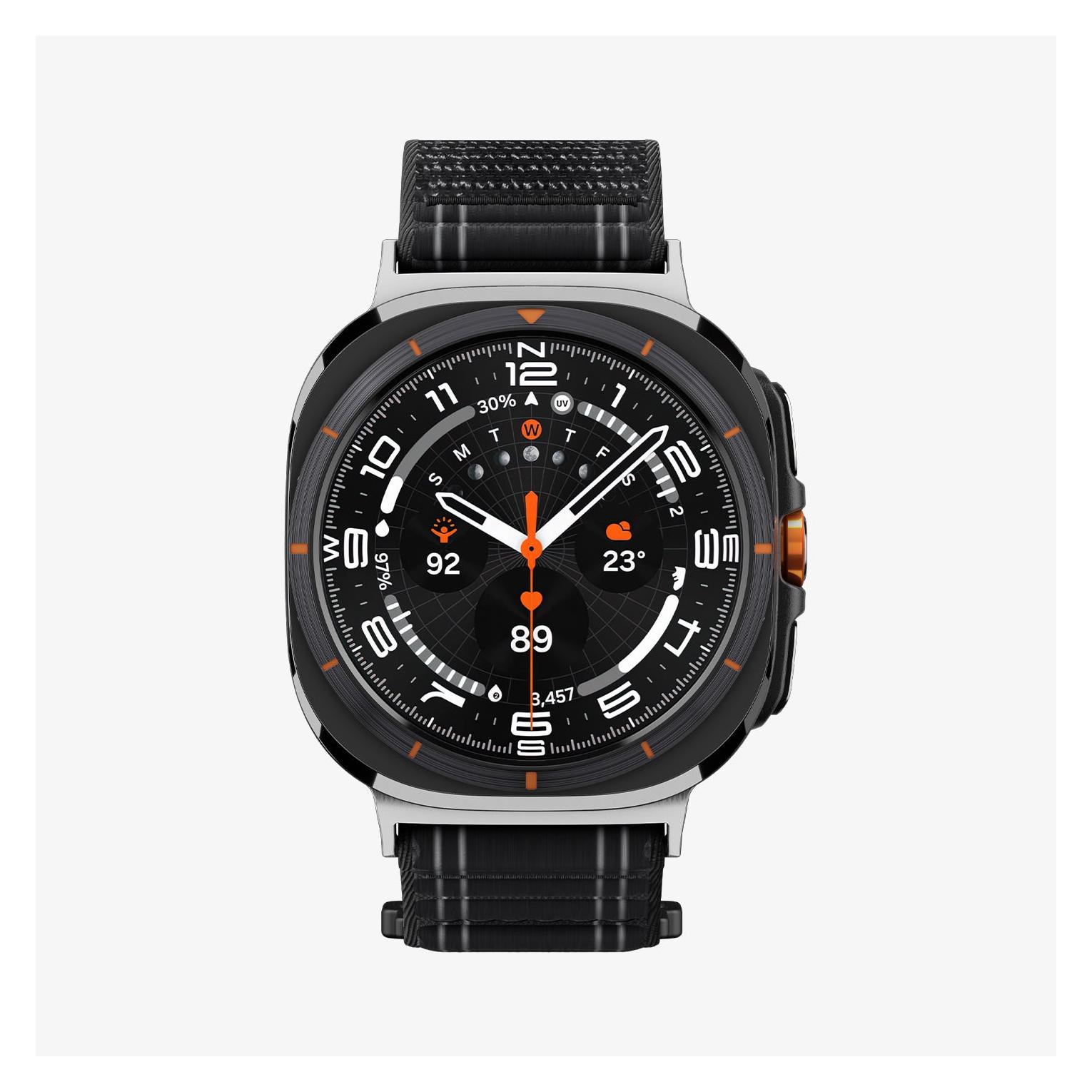 Spigen - WBF0 - Samsung Galaxy Watch Ultra 47mm - Black (22 mm, Fabric, Nylon, Textile) (AMP10146)