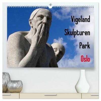 Vigeland Skulpturen Park Oslo (hochwertiger Premium Wandkalender 2026 DIN A2 quer), Kunstdruck in Hochglanz