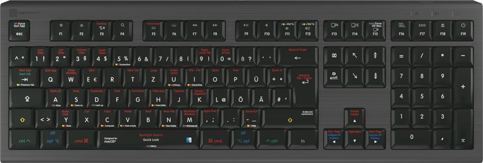 Logickeyboard macOS X Sneltoetsen Astra 2 DE voor Mac