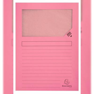 Exacompta 50156E 100er Packung Fenstermappen BAHIA 160g/qm - 22x31 cm - Rosa