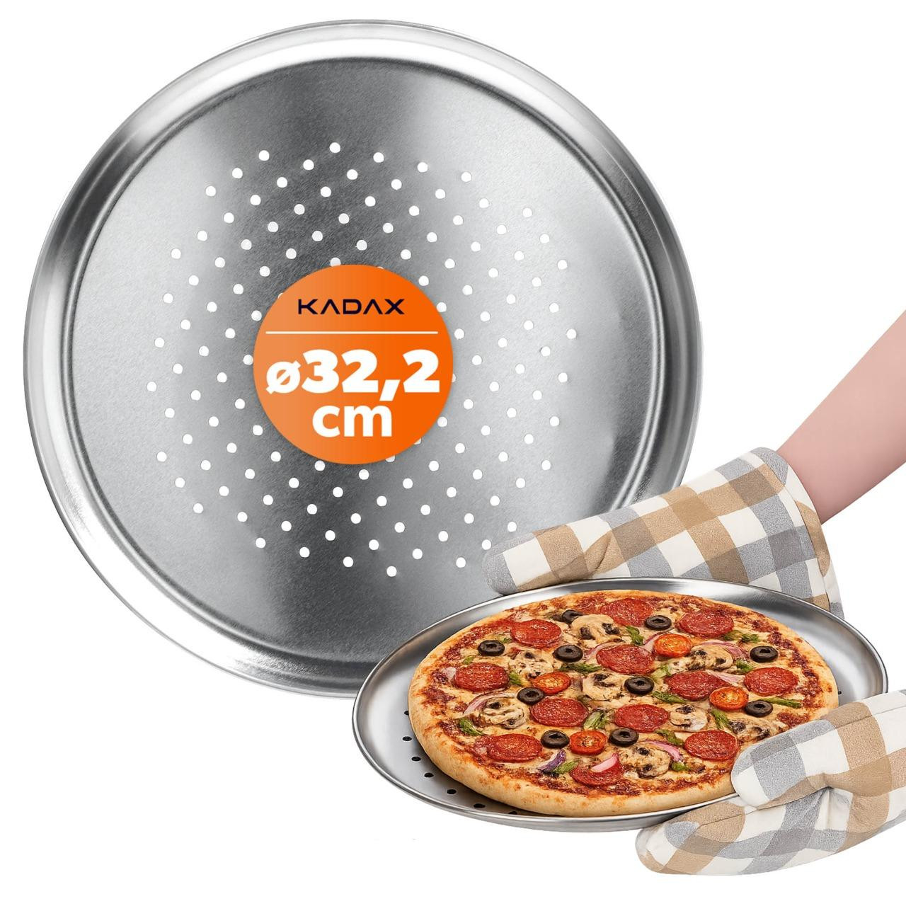 KADAX Pizzavorm met gaatjes van gegalvaniseerd metaal