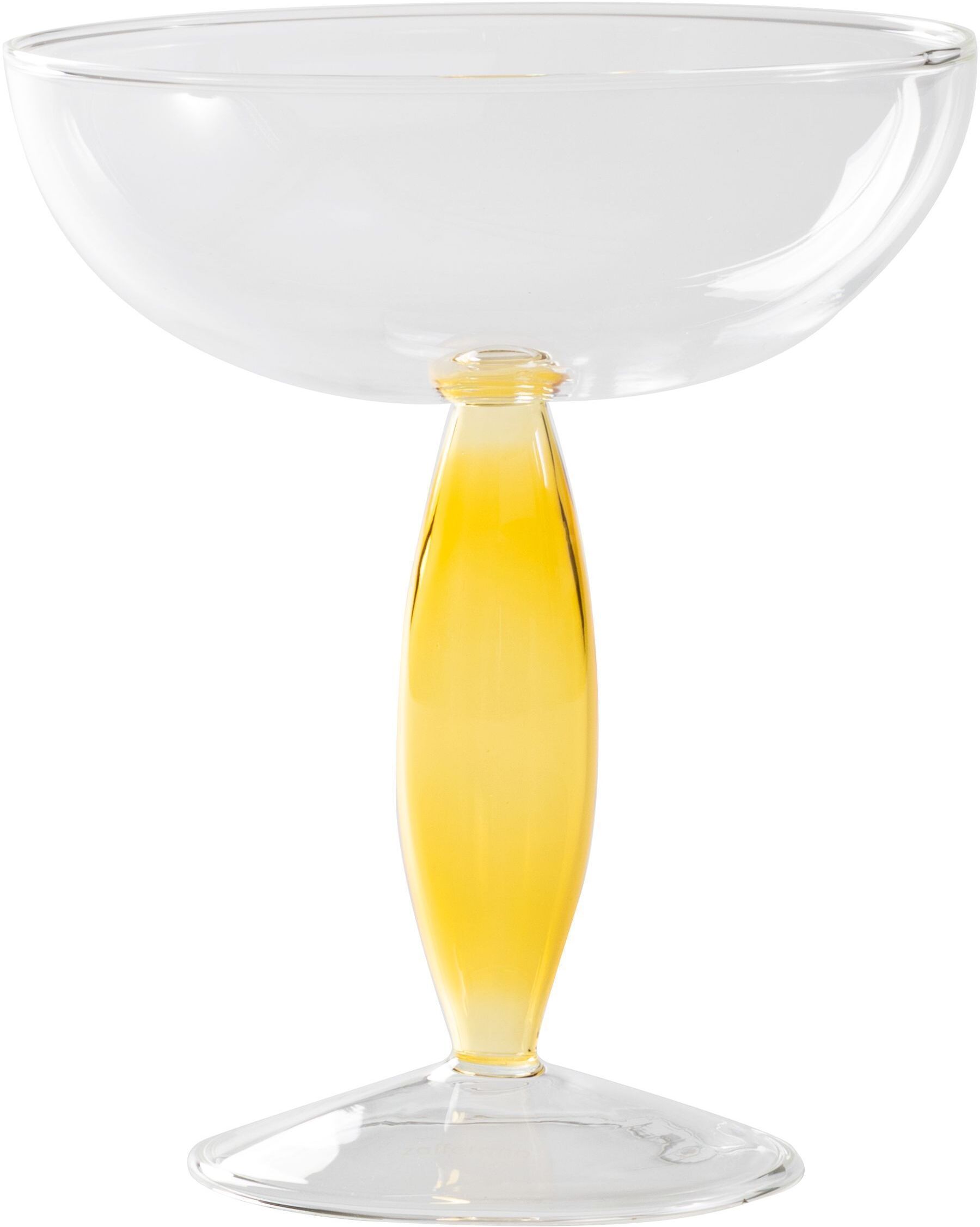 Zafferano Coppa 28 cl Dorici Trasparente/Giallo Oro