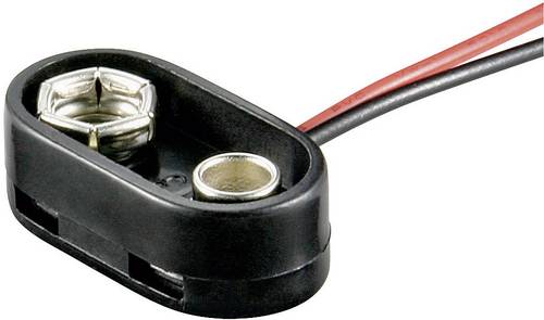 Goobay 10882 Batterieclip 1x 9V Block Druckknopfanschluss (L x B x H) 26 x 13 x 8mm