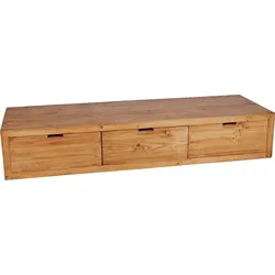 Mexico Lowboard, 195 cm, 3 Schubladen  Massivholz Pinie  Mexiko Möbel Mexikanisch
