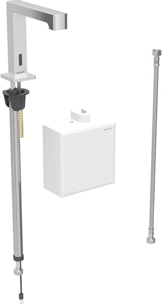 Geberit Brenta mitigeur lavabo infrarouge 116173211 à poser, à piles, boîtier de fonction AP, chromé brillant, sans mélangeur