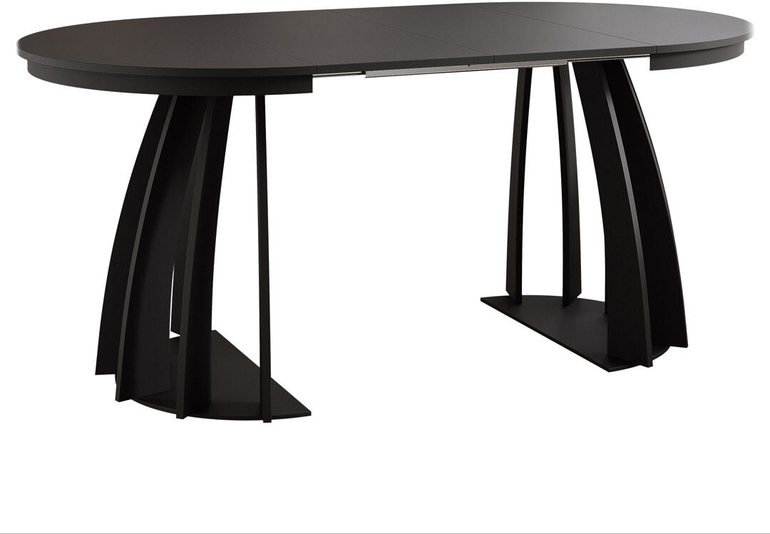Norden Home 180 cm Extendable Round Dining Table Black/Black
