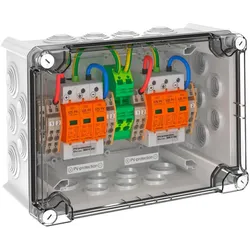OBO 5088566 PV-Systemlösung im Gehäuse 2x2 PV-String auf 2 WR-MPP 900V DC, lichtgrau, RAL 7035