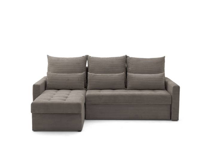 NACANAPA Ecksofa PULA, Cordsofa, kompaktes Ecksofa, ausziehbares Sofa fürs Wohnzimmer