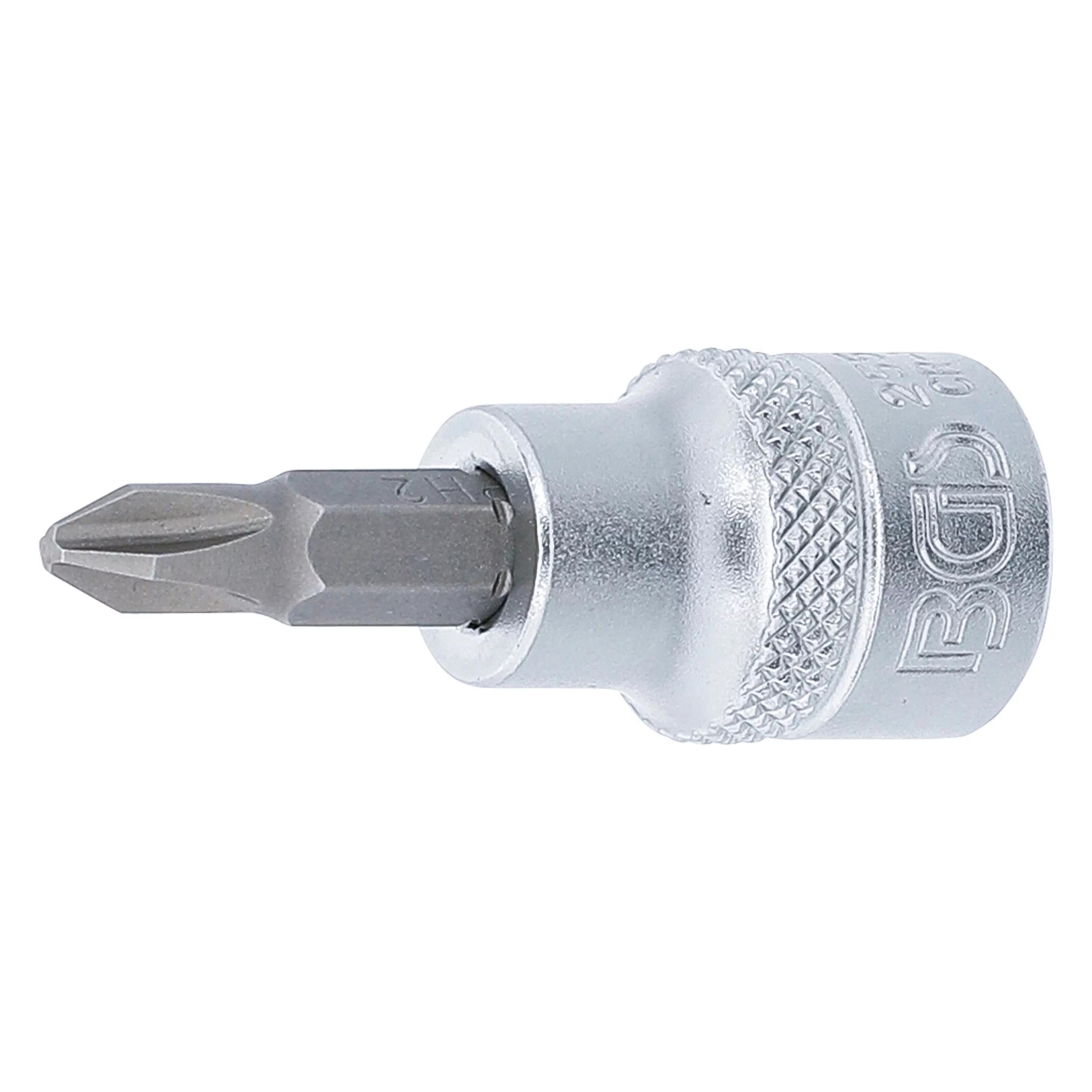BGS Bit-Einsatz Antrieb Innenvierkant 10 mm (3/8") Kreuzschlitz PH2 (Innenvierkant) (2554)