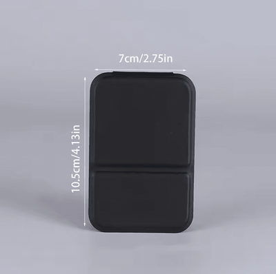 Inspire Curations Mini Foldable PU Leather Travel Makeup Mirror black