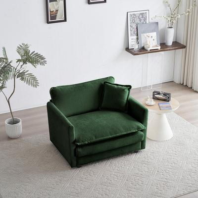 Unbranded "41.4"" Single Sofa and Single Sofa + Footstool Chenille Upholstered Sofa"