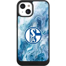 Nivocase Hülle für Apple iPhone 13 Handyhülle NIVOcore Case Schwarz FC Schalke 04 Fanartikel Logo (Apple iPhone 13), Smartphone Hülle, Schwarz