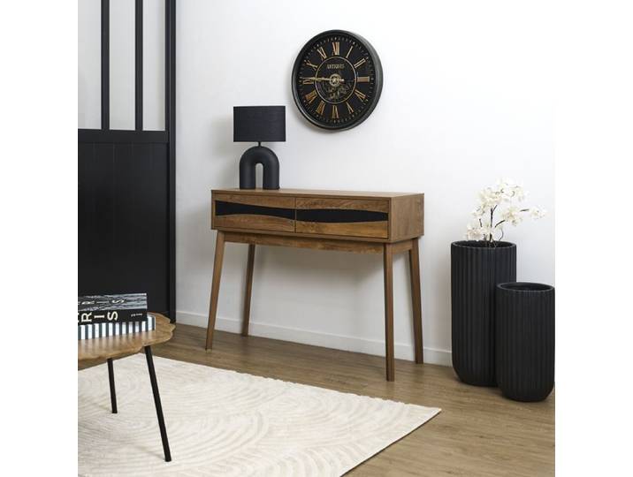 Console - Home Deco Factory - Forest - Marron Et Noir