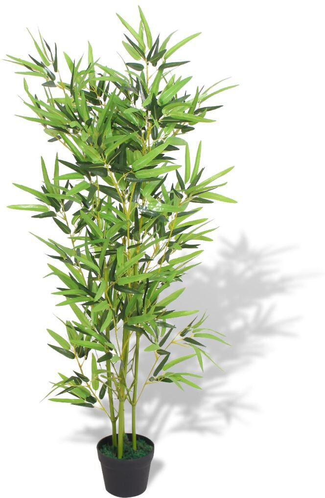 Bay Isle Home 120cm Faux Bamboo Tree in Pot Green 120cm H X 16cm W X 16cm D