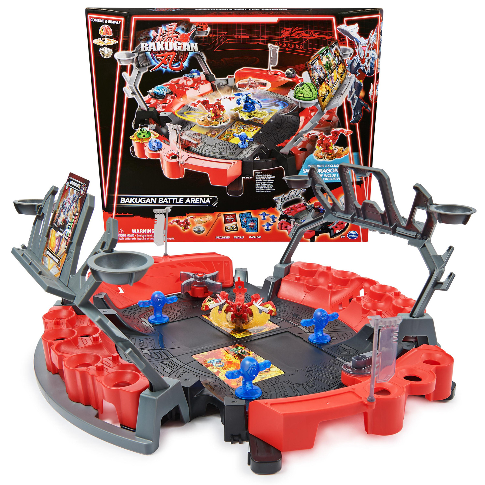 Spin Master Bakugan 2023 Battle Arena met Special Attack Dragonoid vaardigheidsspel