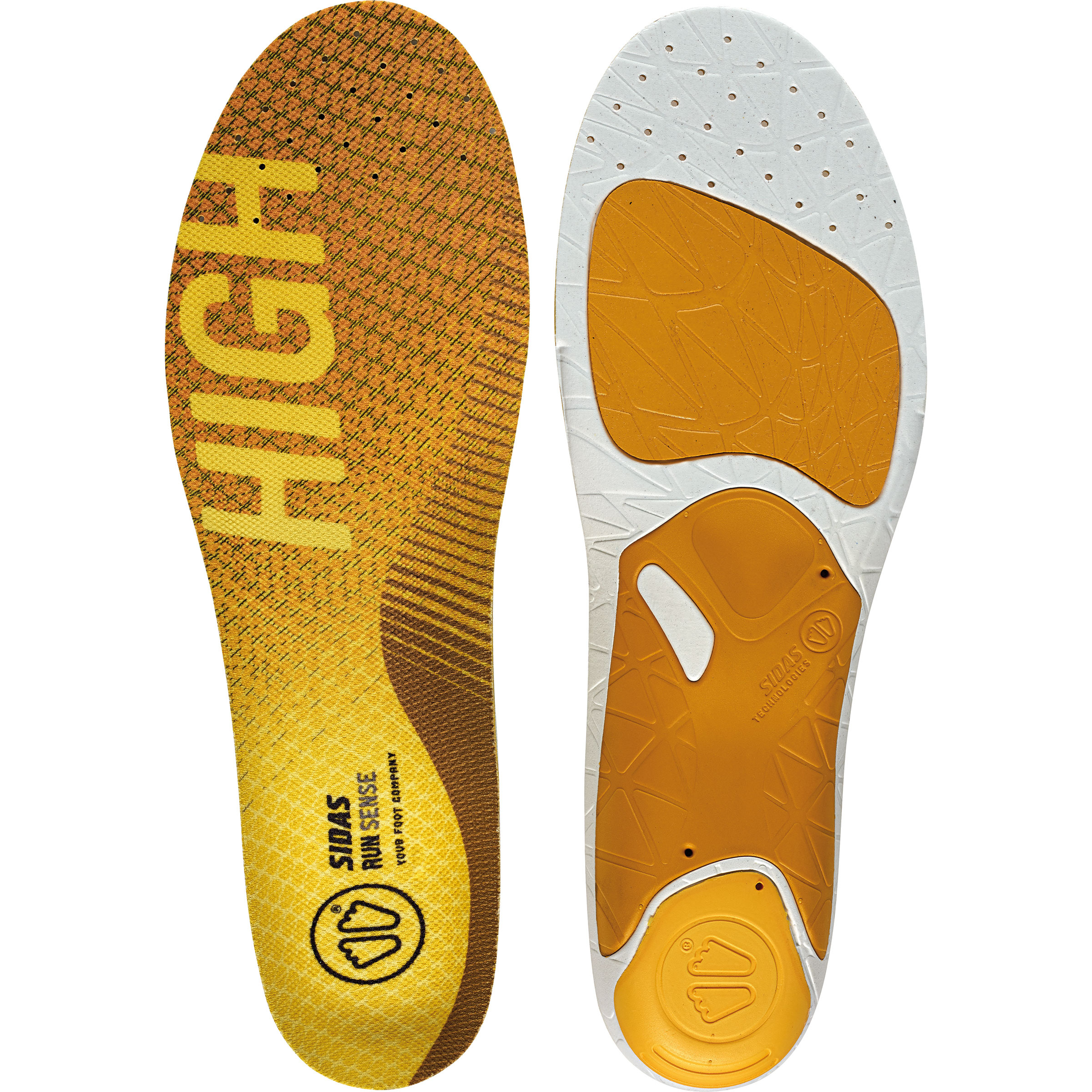 Sidas Run Sense High Einlegesohle Schuhzubehör gelb Größe 44