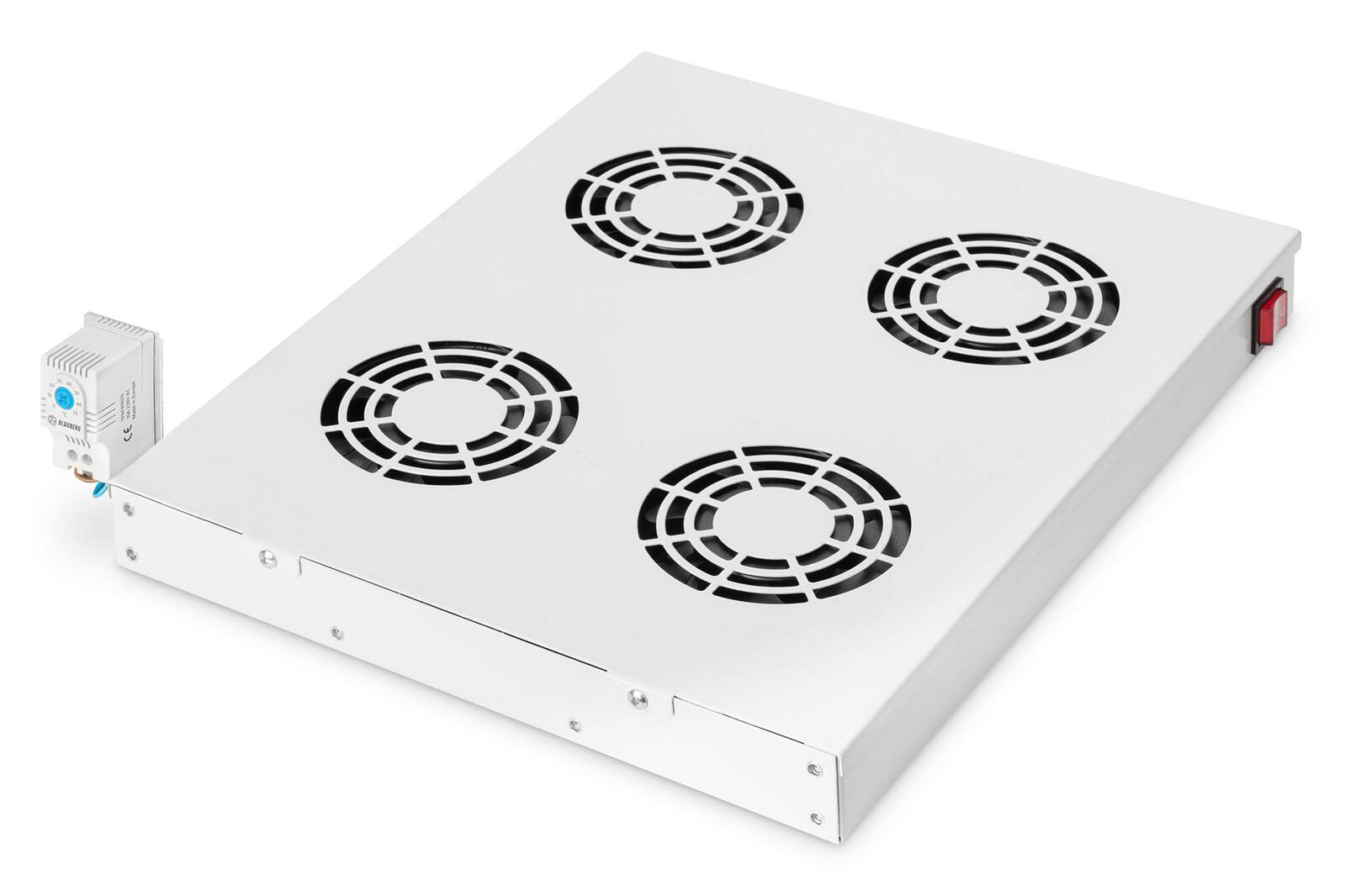 Digitus Lüftermodule für 19"-Schränke 4 Lüfter RAL7035 grau (DN-19 FAN-4-HO)