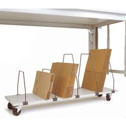 Manuflex AS1181.7035 Fahrbares Untertisch-Magazin mit Bügel für PACKPOOL Packtische = 1500 mm, BxTxH = 875 x 500 x 560 mm