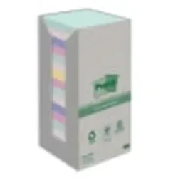 Post-it Haftnotiz Recycling 76x76mm sort 16x100Bl 654-1RPT