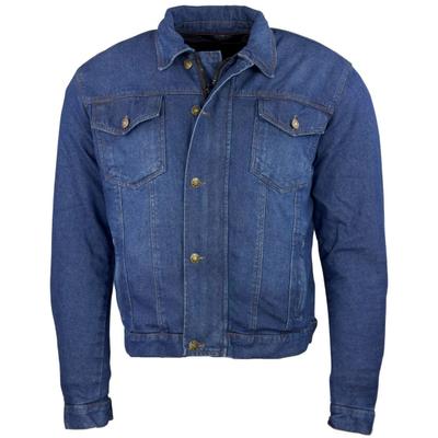 Motorradjacke ROLEFF "Jeans Aramid" Gr. L, blau, Jacken, L, Obermaterial: 100% Baumwolle. Innenfutter: 100% Aramid, 6 Taschen
