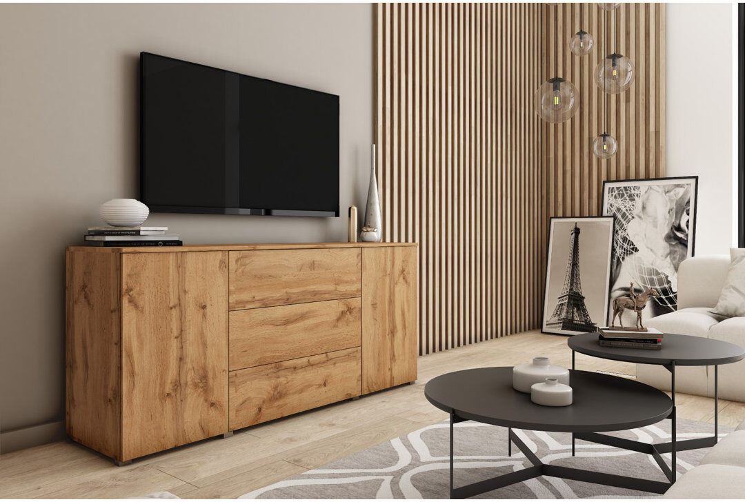 Zipcode Design Wander 150cm Sideboard Wotan Oak 68cm H X 150cm W X 39cm D