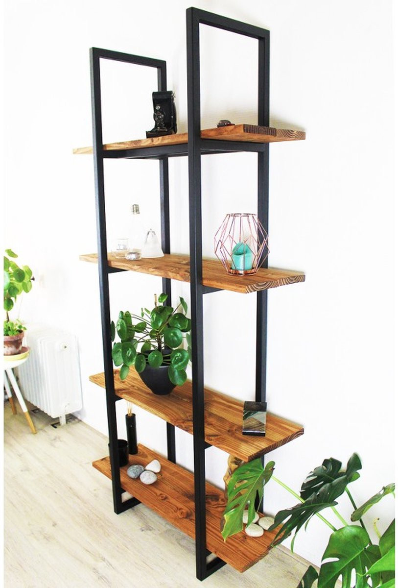 Wibema Meubelen Industriële kast Boston van hout en staal B/D/H: 110 x 36 x 190 cm