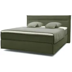 Musterring Boxspringbett JustB! 180 x 200 cm Stoff Grün Olive
