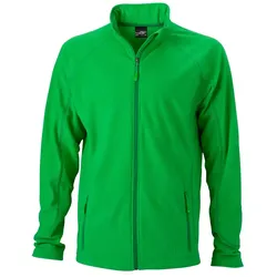 Structure Fleecejacke "JN597" - XXL - grün