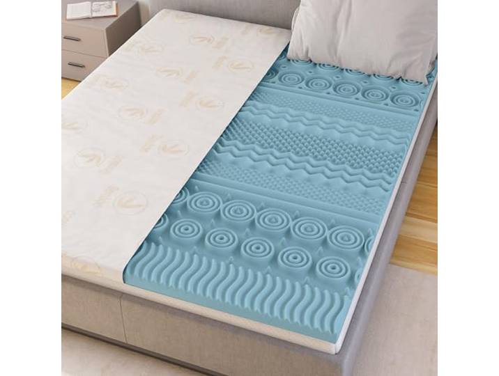Matratzenauflage 180x200 cm - Memory-Schaum mit Gel + Bambusbezug - Ergonomischer Komfort mit 13 Stützzonen - Perfekt für Doppelmatratzen, Schlafsofas und Schlafsofas