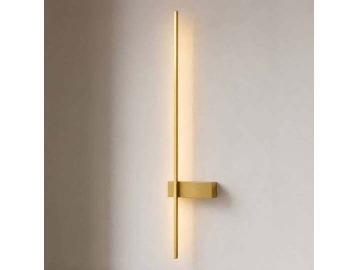 Wandleuchte Natsumi Lindby, messing / gold, für Wohn- / Esszimmer, Aluminium, Modern