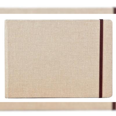 Clairefontaine Reisealbum/Skizzenbuch Goldline A5, Leineneinband, 30 Blatt 180g - Natur 96108C