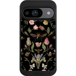 Nivocase Hülle für Google Pixel 9 Handyhülle NIVOcore Case Schwarz Biene Blumenkranz Blüte (Google Pixel 9), Smartphone Hülle, Schwarz