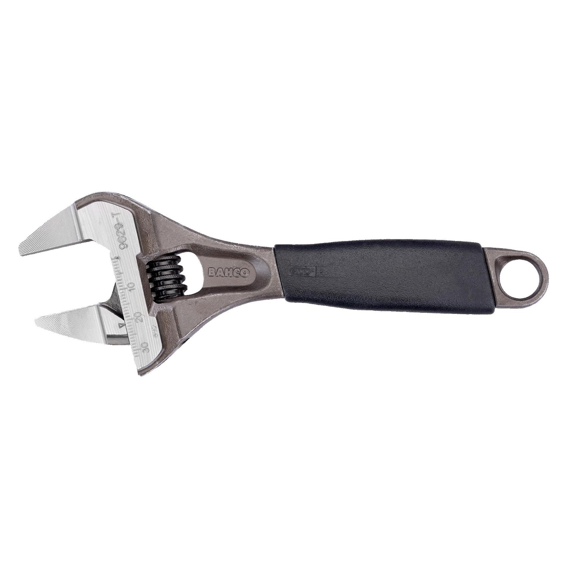 Bahco ERGO 32-mm-Rollgabelschlüssel mit extragrosser Öffnungsweite, dünner Backe, Zentralmutter und Gummi (32 mm) (BAH9029-T)