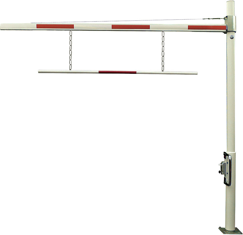 Mannus Höhenbegrenzung drehbar, rot-weiß, Breite 3000 mm
