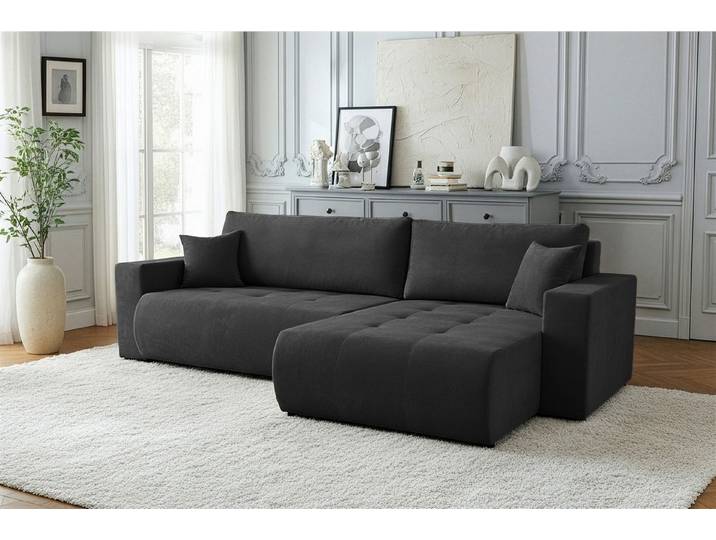 Fun Möbel Ecksofa Schlafsofa FUN TUMELO mit Ottomane in Polsterstoff Wind, Rundumbezug, mit Bettkasten