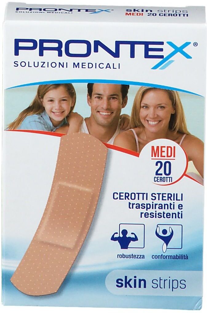 SAFETY SpA Prontex, Skin Stripes-  Formato Medio, 20 Cerotti